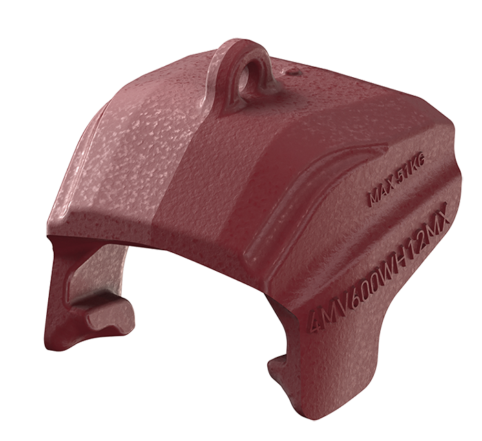 MTG SYSTEMS / VEEMET ROPE SHOVELS - Wear Cap Heavy-duty MX in isometric view