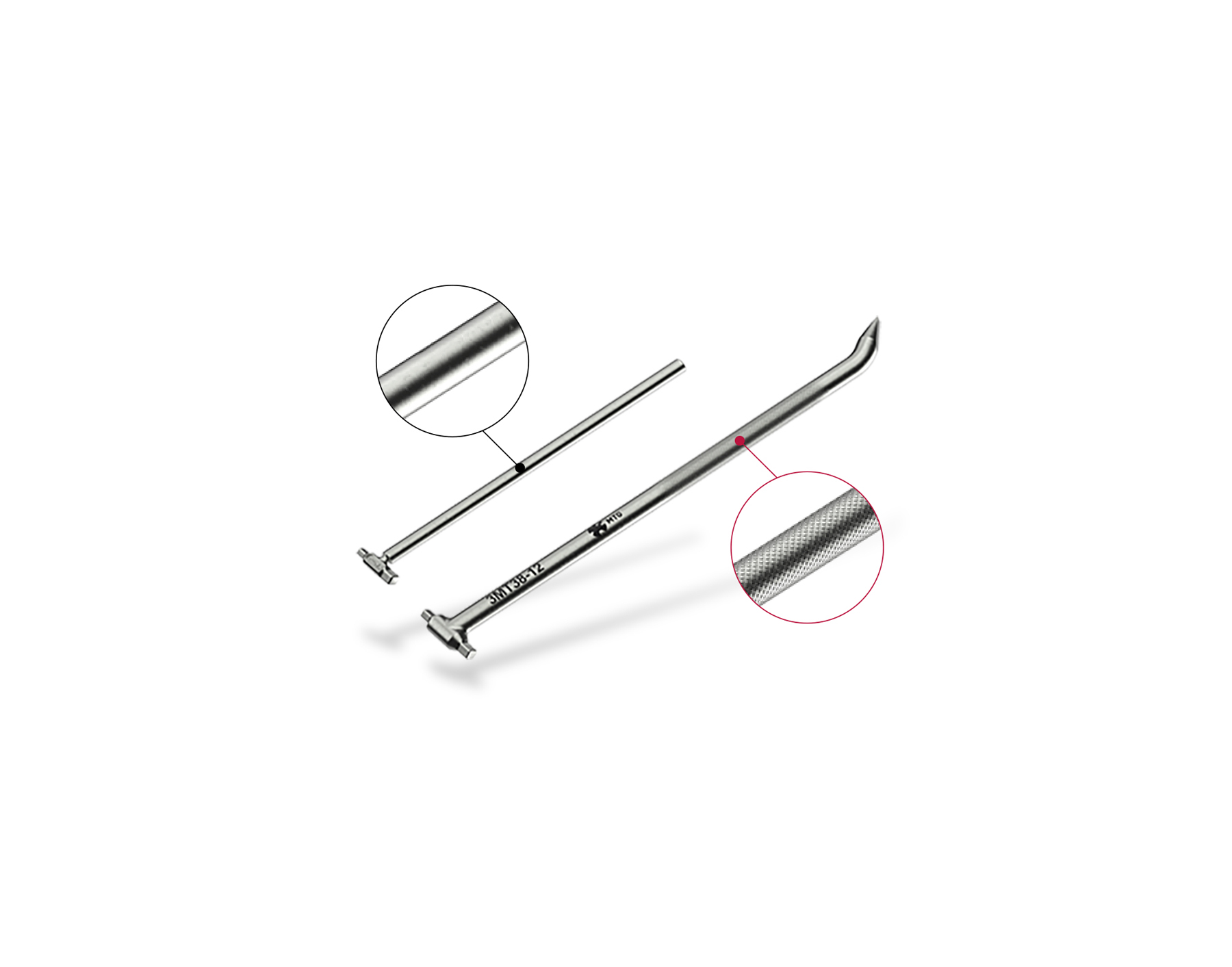 Superficie moleteada para un mejor agarre