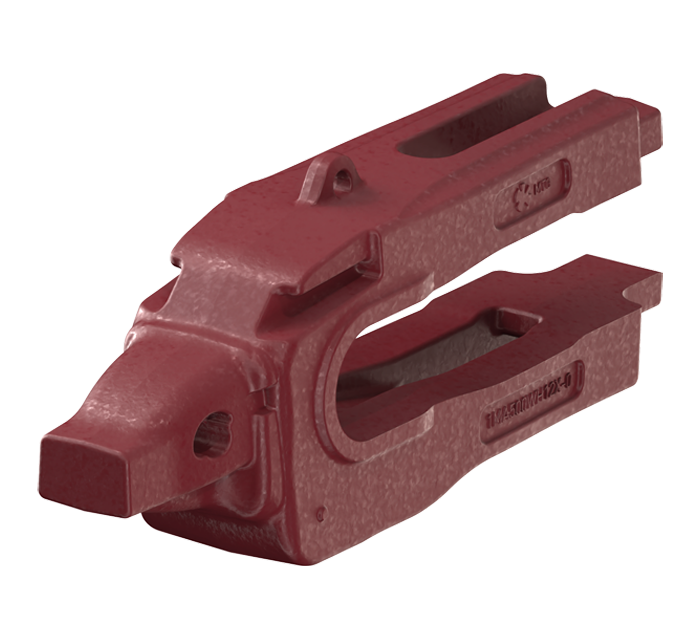 MTG SYSTEMS / STARMET ROPE SHOVELS - Heavy-duty adapter in isometric view