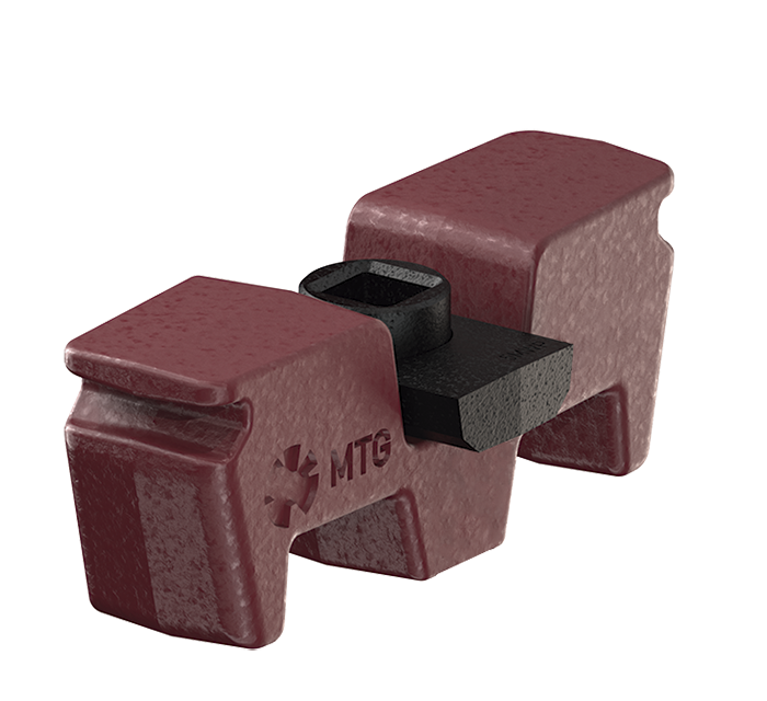 MTG SYSTEMS / PROMET - Mechanical block for wear caps in isometric view