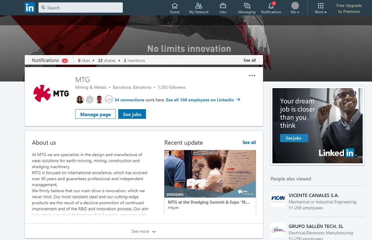 MTG renews its LinkedIn profile image