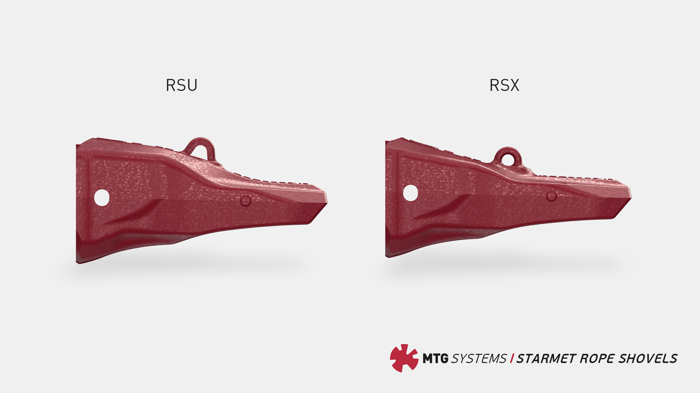 Сравнение конструкций зубьев RSU и RSX 