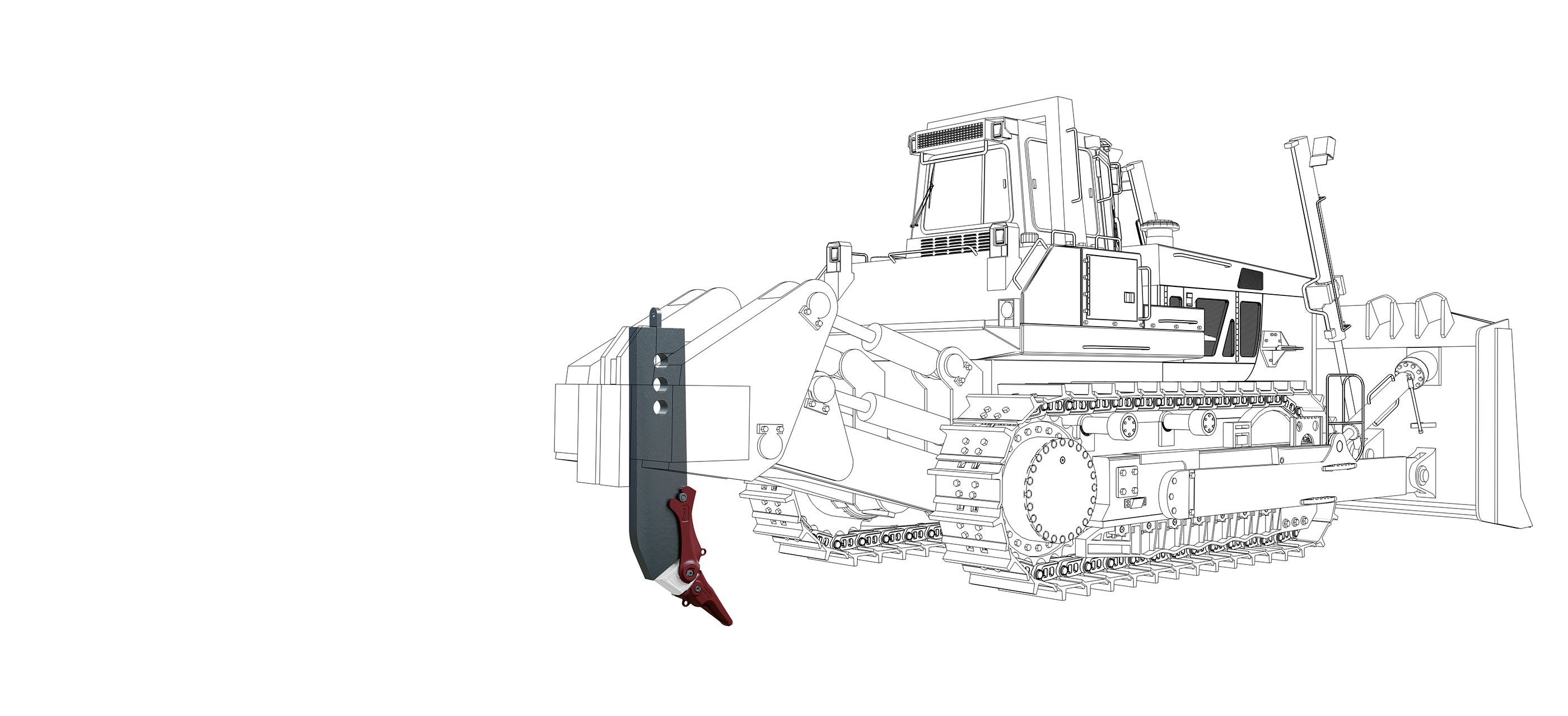 Bulldozer drawing and coloring page - free printable coloring pages on  coloori.com